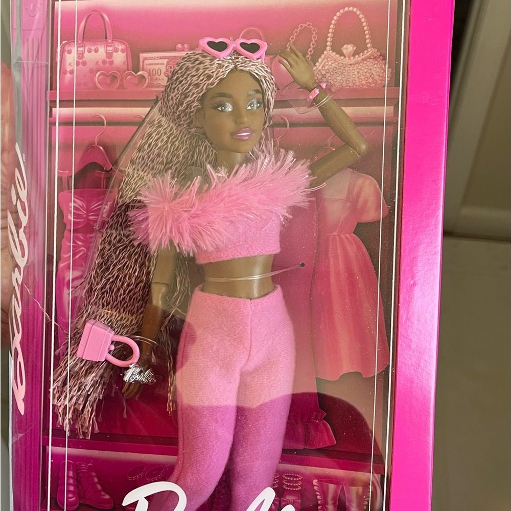 Barbie Pink Fuzzy Crop Top & Pants Doll - Picture 2 of 5